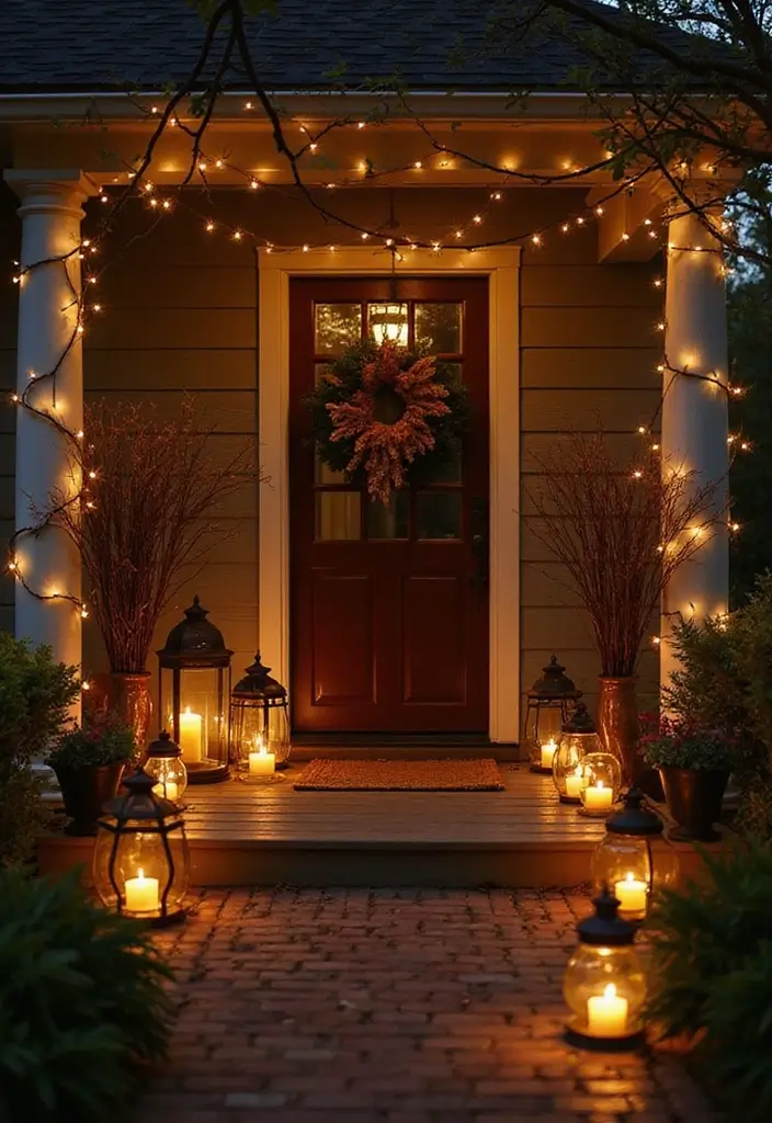 16 Creative Halloween Porch Ideas That Will Get You in the Spooky Spirit (Don’t Miss #5!) - 8. Lanterns of Light