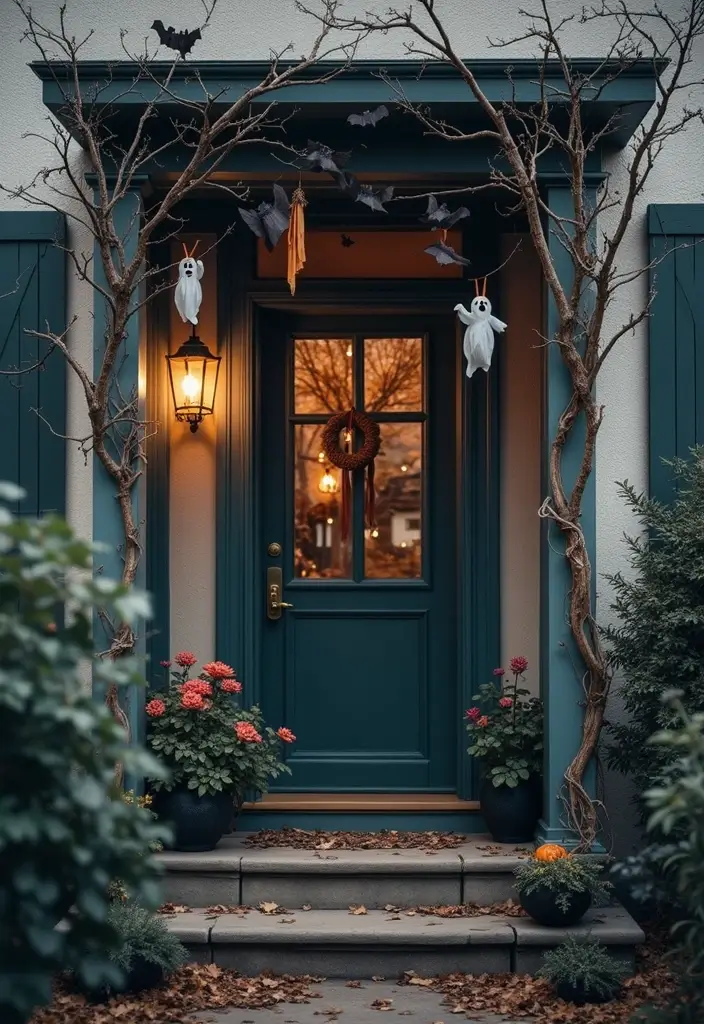 16 Creative Halloween Porch Ideas That Will Get You in the Spooky Spirit (Don’t Miss #5!) - 9. Twisted Treetops