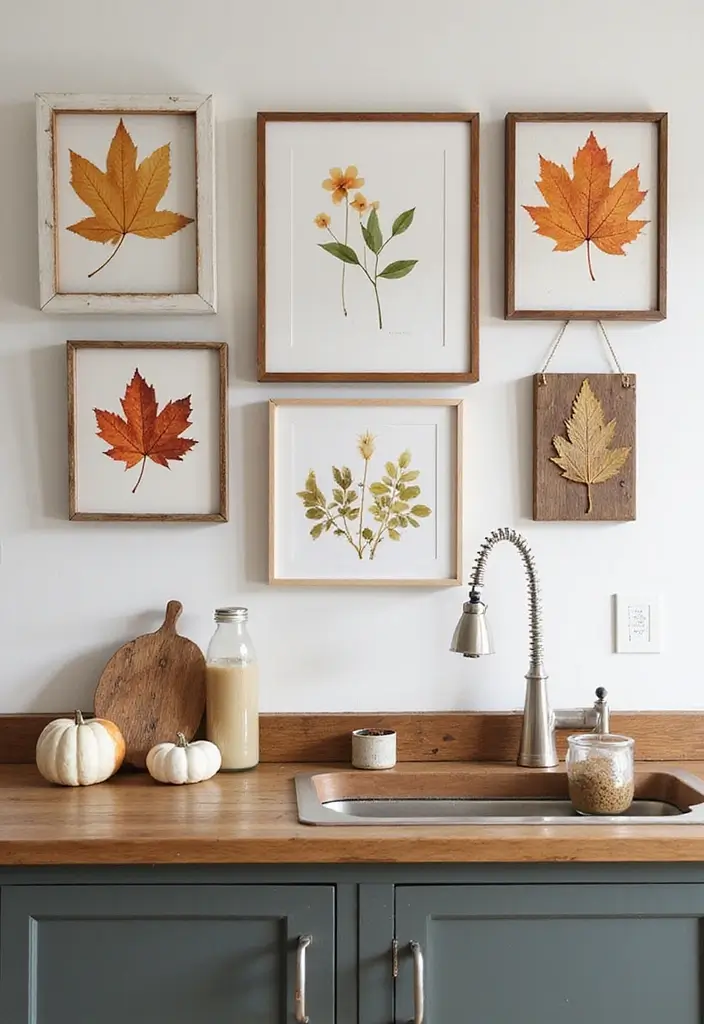 12 Festive Fall Kitchen Decor Hacks to Bring Autumn Cheer to Your Home! - 5. Seasonal Wall Art