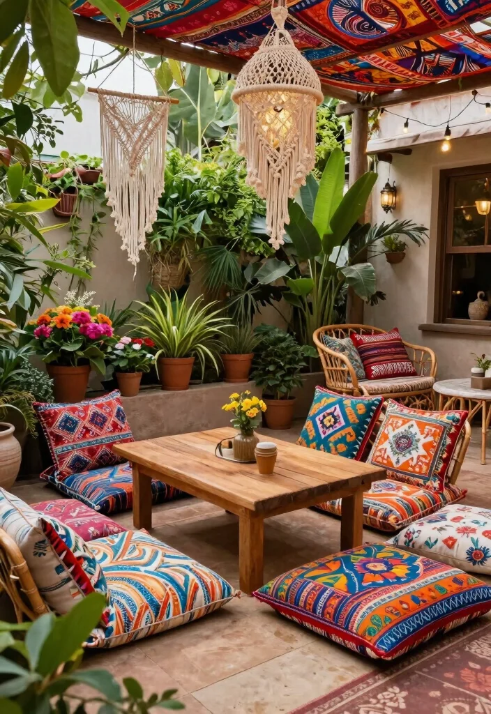 10 Breathtaking Patio Decorating Inspiration Designs That Will Inspire Your Next Project - 1. Bohemian Paradise