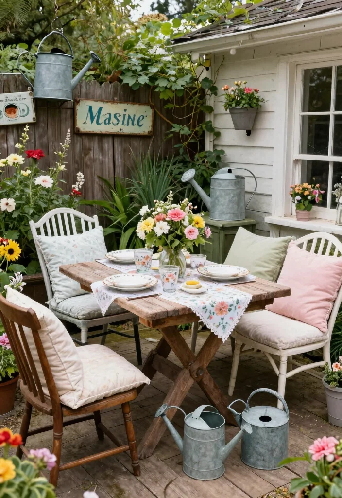 10 Breathtaking Patio Decorating Inspiration Designs That Will Inspire Your Next Project - 8. Vintage Flair