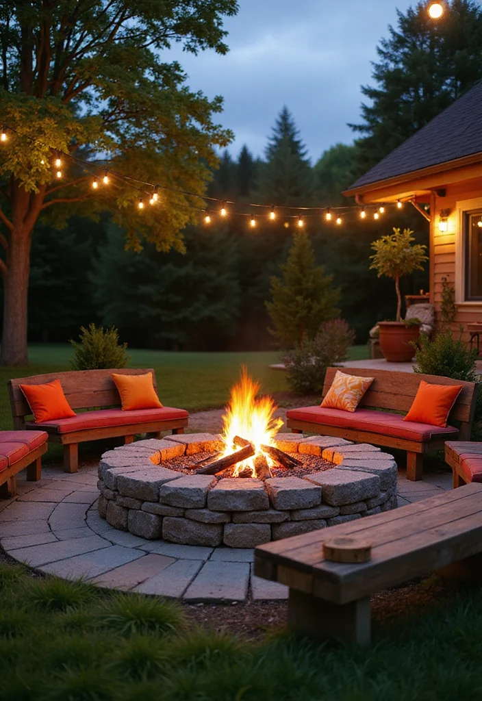 12 Cozy Backyard Fire Pit Ideas That Will Make You the Host of the Year! - 1. The Classic Stone Fire Pit 1