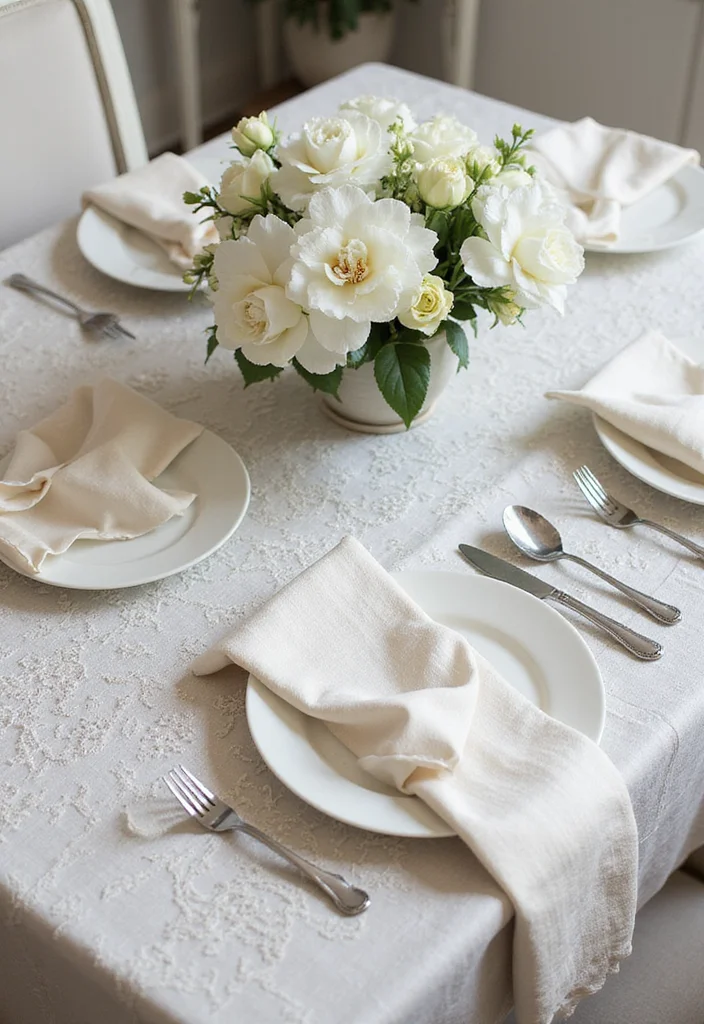 12 Stunning Spring Table Decor Ideas That Will Leave Your Guests in Awe! - 6. Elegant Monochrome 1