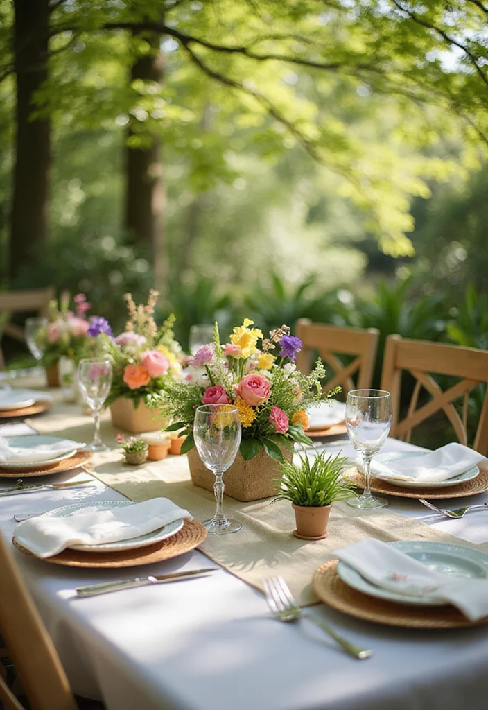12 Stunning Spring Table Decor Ideas That Will Leave Your Guests in Awe! - 9. Garden Party Vibes 1