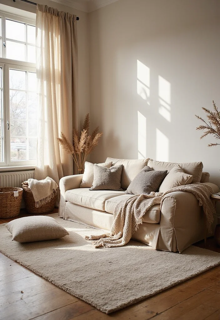 15 Cozy Living Room Ideas That'll Make You Want to Snuggle Up Right Now! - 1. Layering Textiles for Ultimate Comfort 1