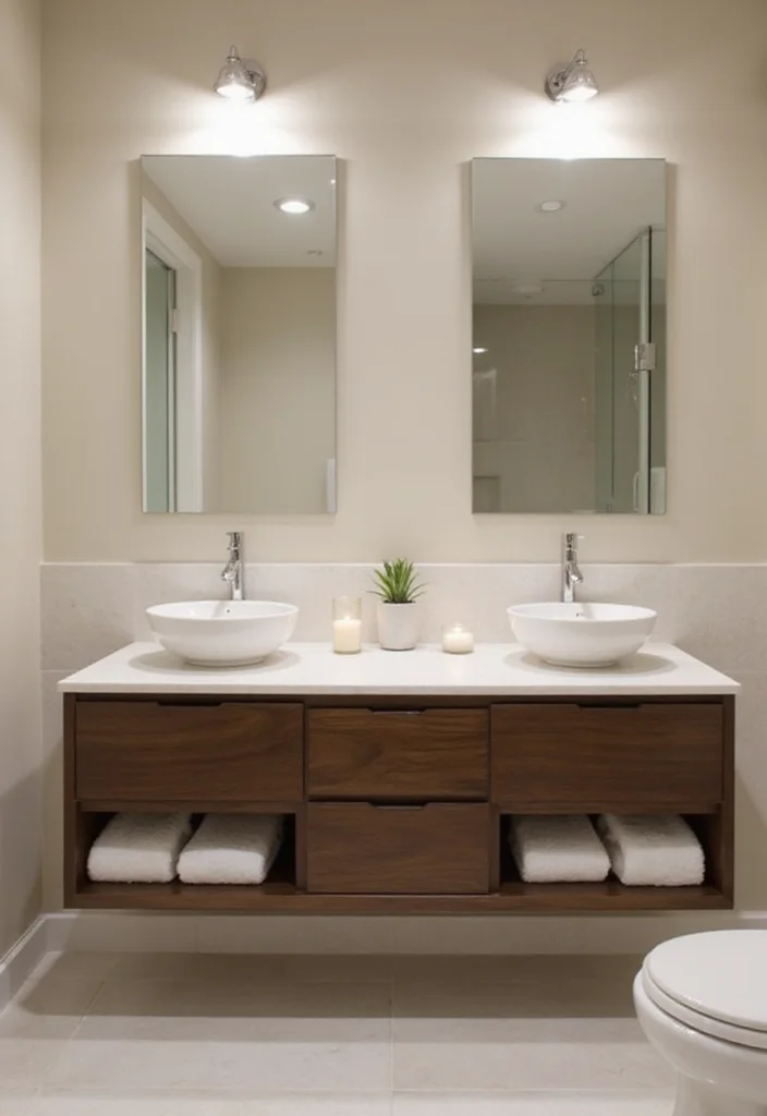 9 Modern Bathroom Vanity Ideas That Will Transform Your Space (You Won't Believe #12!) - 4. Floating Vanities 1